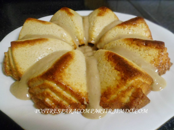 Bizcocho de frutos secos y crema de café Dukan