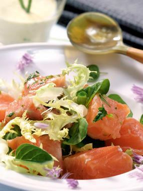 Salmón con salsa de mostaza