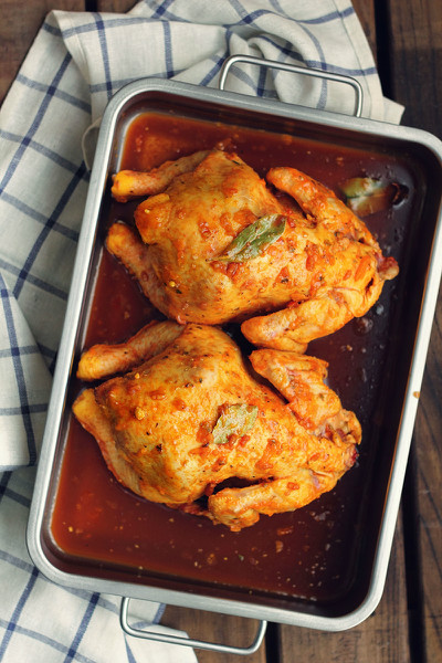 Tomateros asados a la cerveza negra