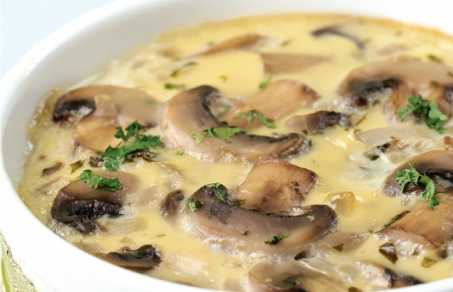 champiñones   con nata